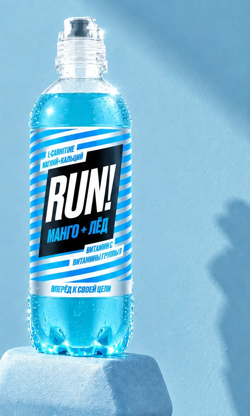 Бутылка RUN! Манго + Лёд, 0,5 л